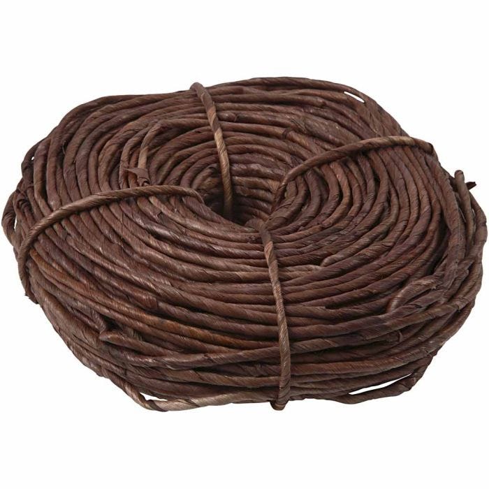 Corde de maïs, L : 3,5-4 mm, brun, 300 gr/ 1 boule