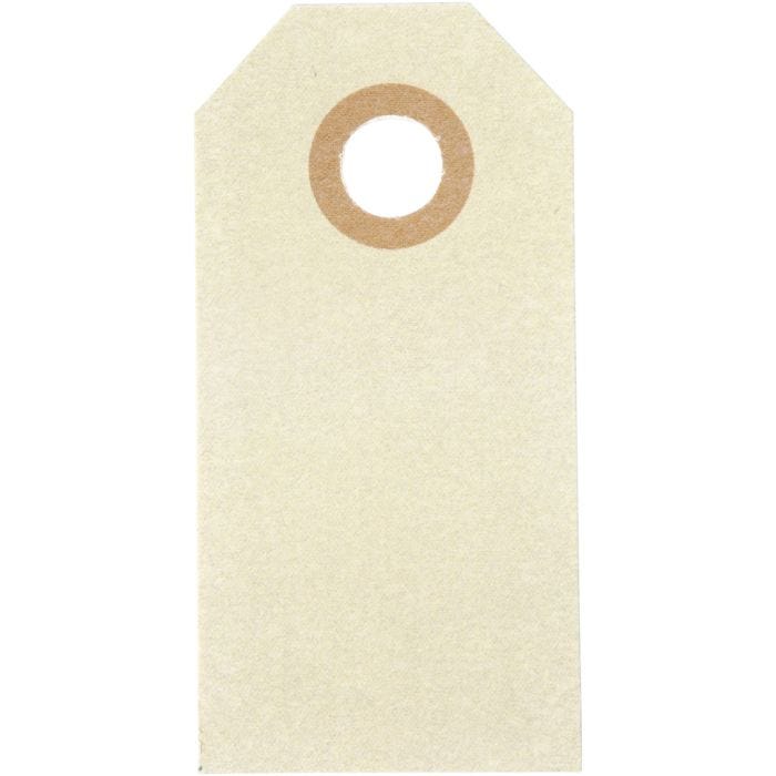 Étiquettes en carton, dim. 3x6 cm, 250 gr, crème, 30pièces/ 1 Pq.
