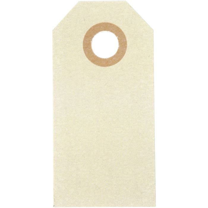 Étiquettes en carton, dim. 3x6 cm, 250 gr, crème, 1000 pièces/ 1 Pq.