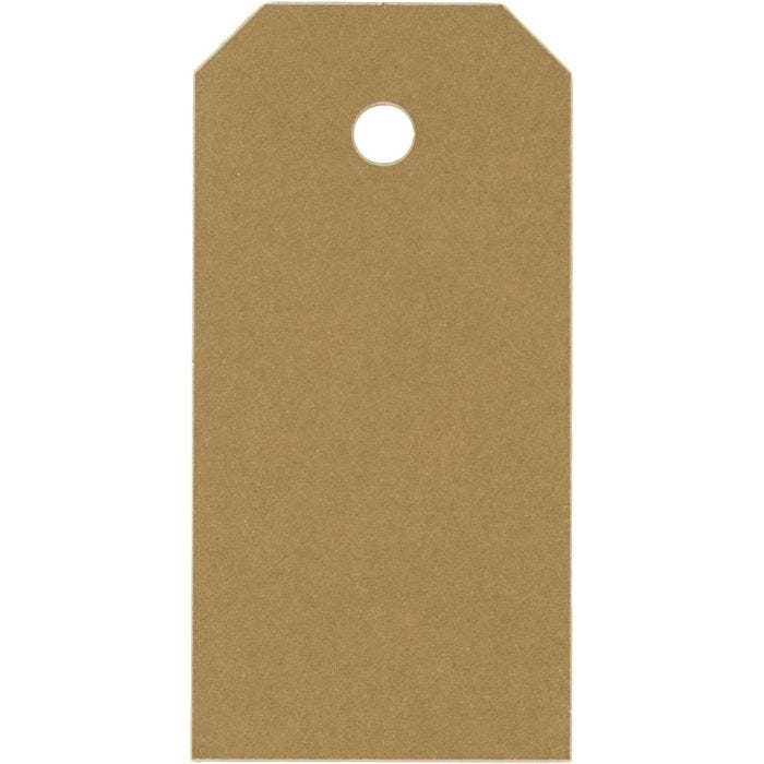 Étiquettes en carton, dim. 4x8 cm, 250 gr, or, 20 pièces/ 1 Pq.