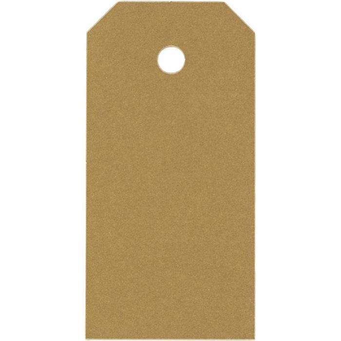 Étiquettes en carton, dim. 4x8 cm, 250 gr, or, 1000 pièces/ 1 Pq.
