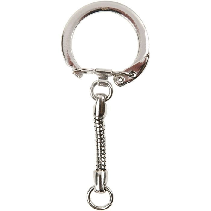 Porte-clés avec chaîne, 6 cm, 2,3 cm, 5pièces/ 1 Pq.