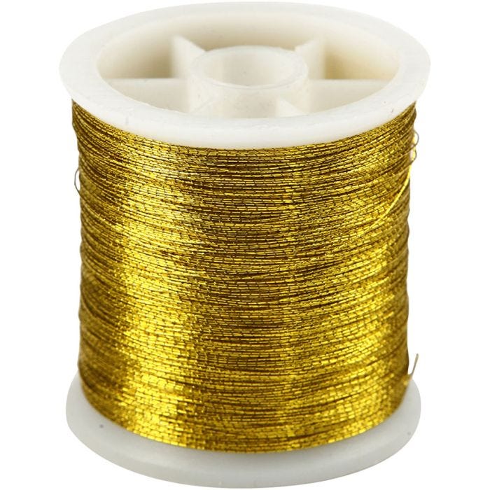 Fil à coudre, 0,15 mm, or, 100m/ 1 rouleau