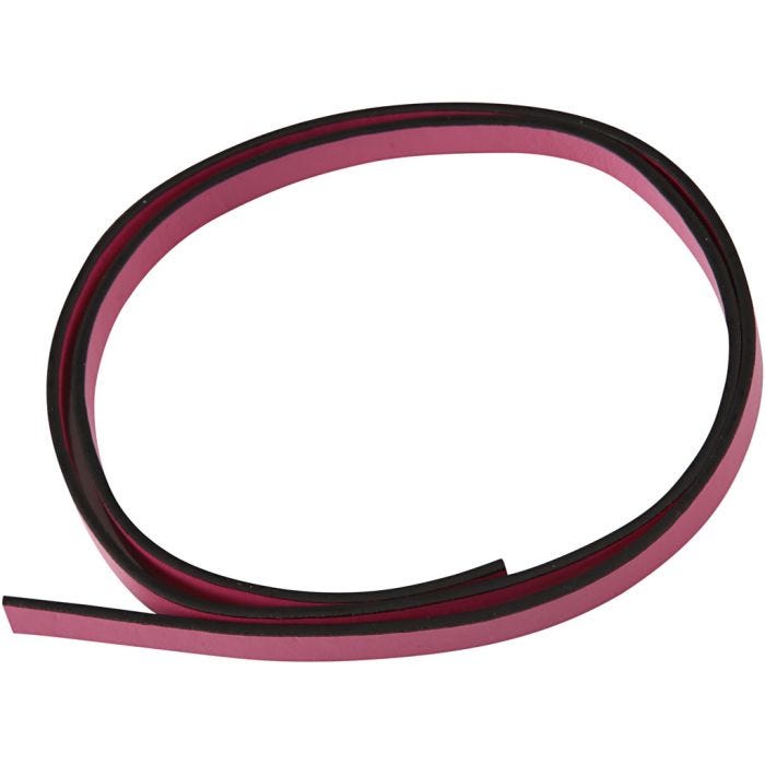 Ceinture Type Cuir, L : 10 mm, ép. 3 mm, rose, 1m/ 1 Pq.