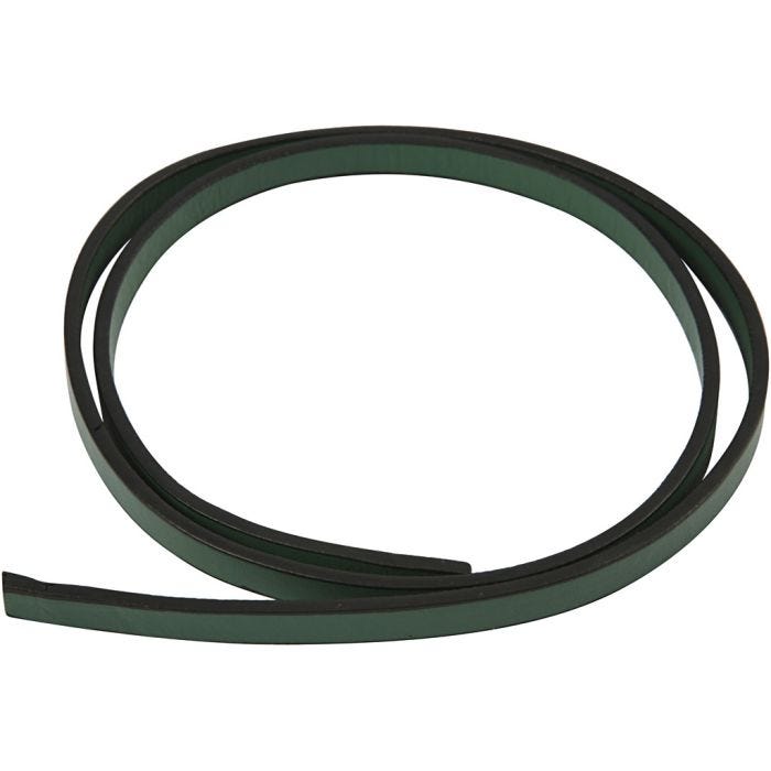 Ceinture Type Cuir, L : 10 mm, ép. 3 mm, vert, 1m/ 1 Pq.
