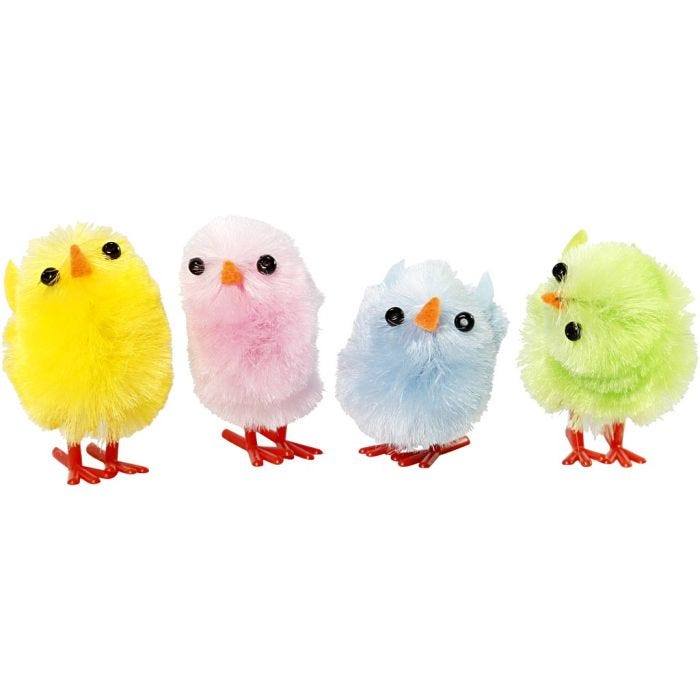 Poussins de Pâques, 30 mm, couleurs pastel, 12pièces/ 1 Pq.