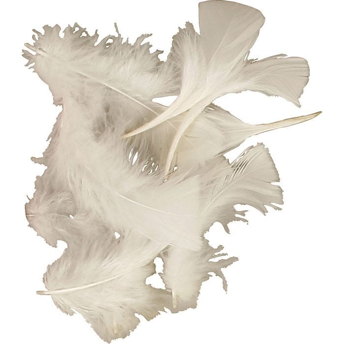 Duvet, 7-8 cm, blanc, 500gr/ 1 Pq.