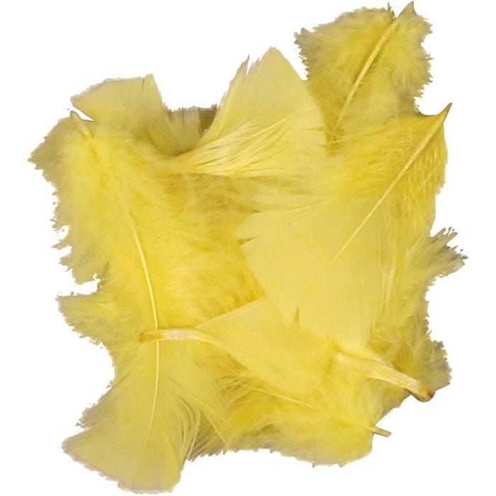Duvet, 7-8 cm, jaune, 50gr/ 1 Pq.