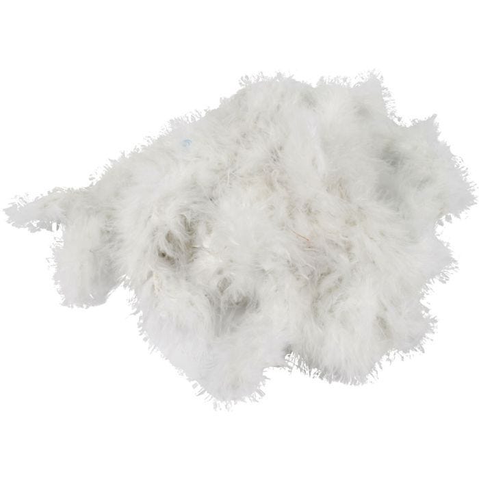 Boa de plumes/duvets, 20-30 mm, blanc, 10m/ 1 Pq.
