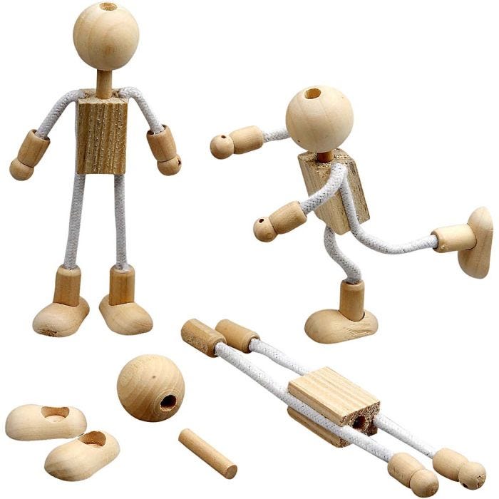 Flexi bonhommes, 12 cm, 4set/ 1 Pq.