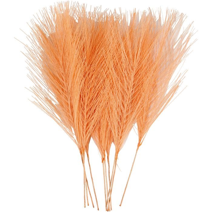 Plumes artificielles, L : 15 cm, L : 8 cm, orange, 10 pièces/ 1 Pq.