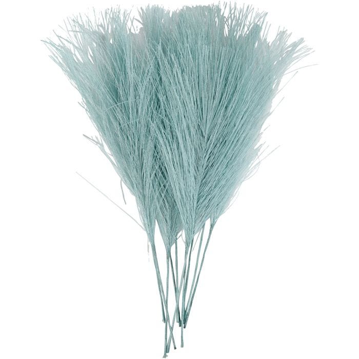 Plumes artificielles, 15 cm, 8 cm, turquoise, 10pièces/ 1 Pq.