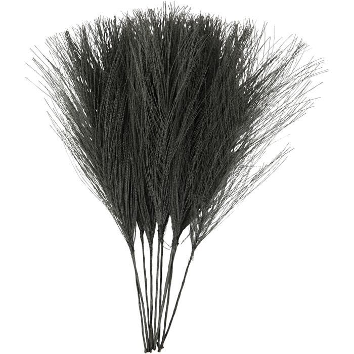Plumes artificielles, 15 cm, 8 cm, noir, 10pièces/ 1 Pq.