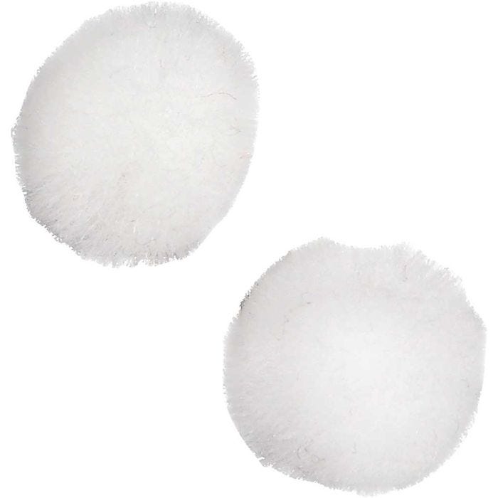 Pompons, 15 mm, blanc, 200pièces/ 1 Pq.