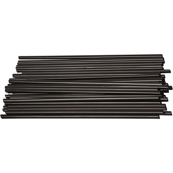 Pailles de construction, 12,5 cm, 3 mm, noir, 800pièces/ 1 Pq.
