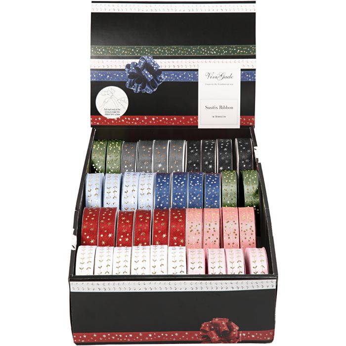 Ruban Susifix, L : 18 mm, ass. de couleurs, 40x5 m/ 1 Pq.