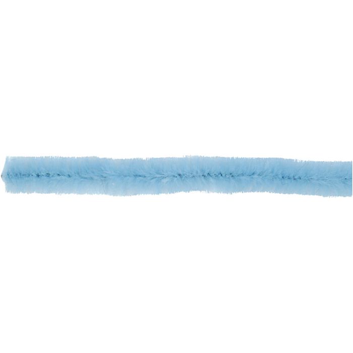 Fil chenille, 30 cm, 15 mm, bleu, 15pièces/ 1 Pq.