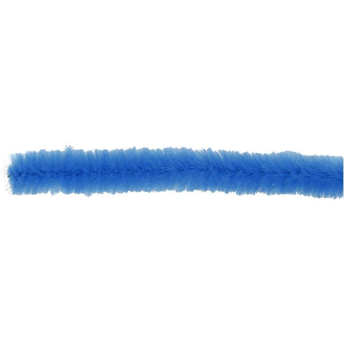 Fil chenille, 30 cm, 15 mm, bleu foncé, 15pièces/ 1 Pq.