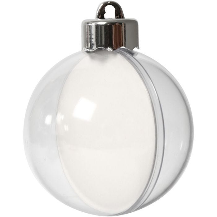 Boule à décorer, d 6 cm, transparent, 8pièces/ 1 Pq.