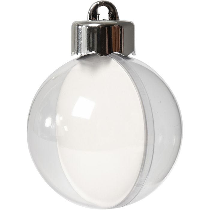 Boule à décorer, d 5 cm, transparent, 10pièces/ 1 Pq.