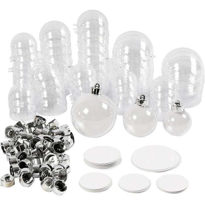 Boule à décorer, d 5+6+8 cm, 60pièces/ 1 Pq.