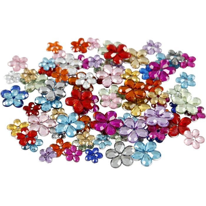 Pierre de strass, 6+10+12 mm, ass. de couleurs, 252pièces/ 1 Pq.
