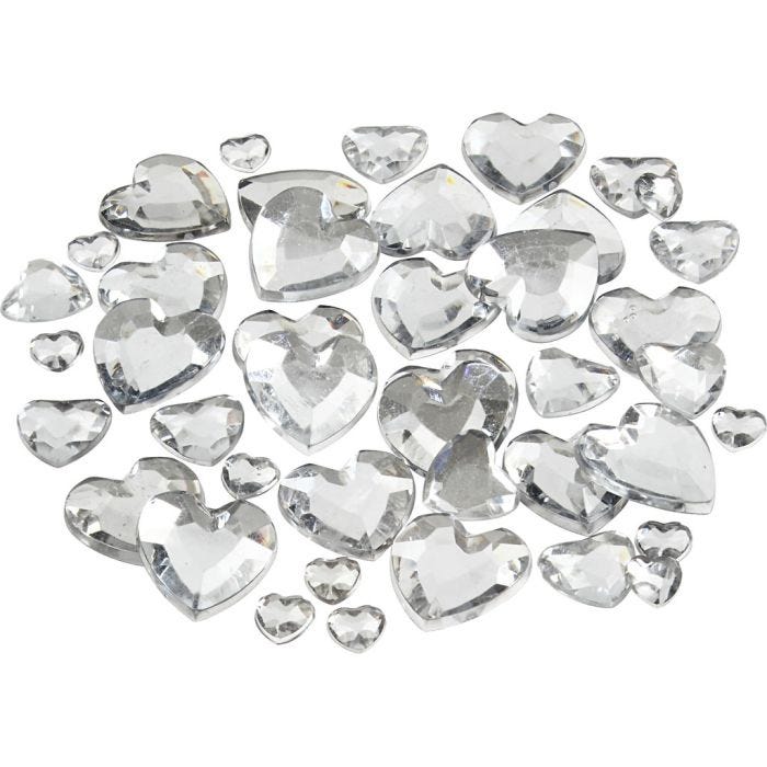 Pierre de strass, dim. 6+10+14 mm, argent, 252 pièces/ 1 Pq.