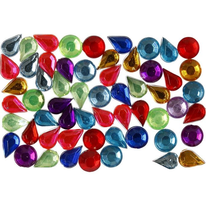 Pierre de strass, dim. 5 mm, 15gr/ 1 Pq.