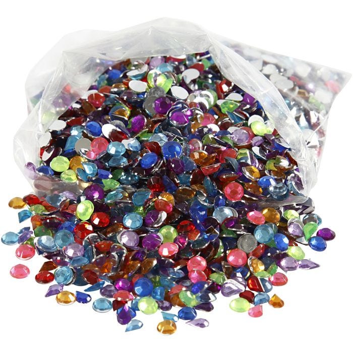 Pierre de strass, 5 mm, 3000pièces/ 1 Pq.