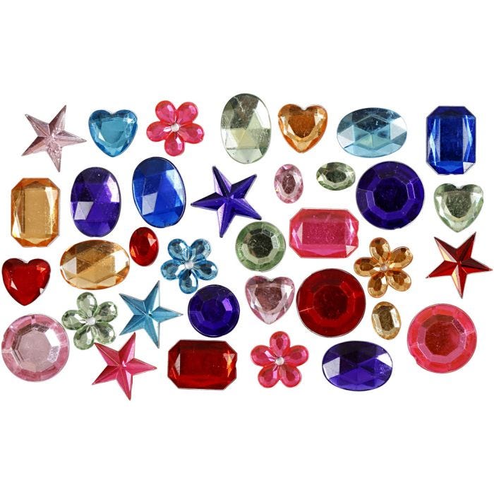 Pierre de strass, 10-15 mm, 15gr/ 1 Pq.