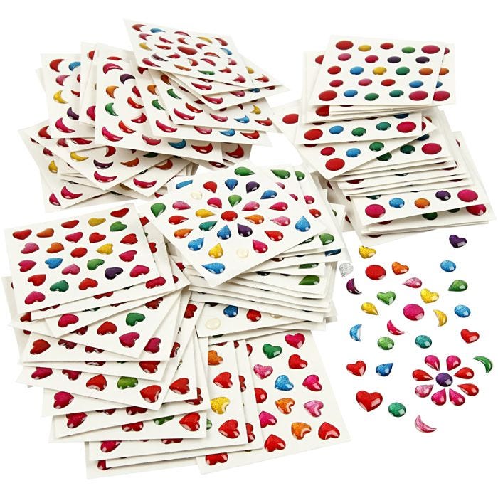 Minis stickers, 7-11 mm, 100flles/ 1 Pq.