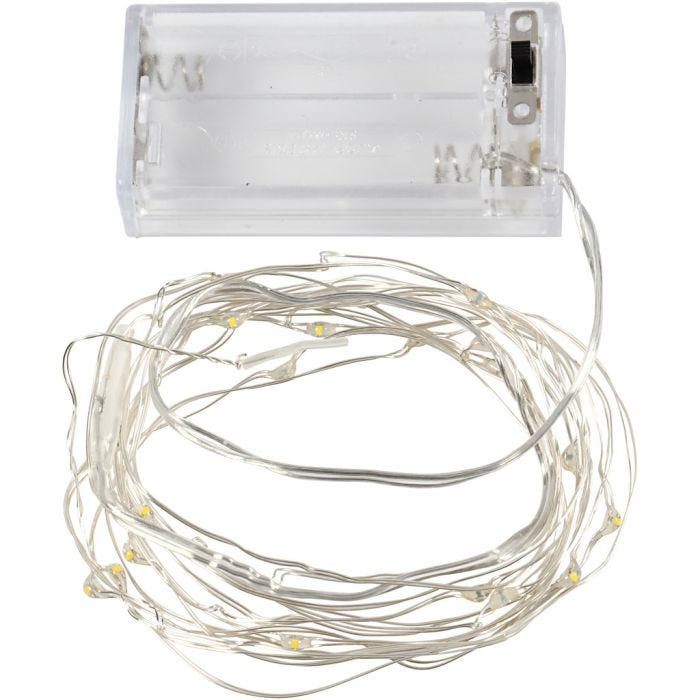Guirlande LED, L : 3,15 M, argent, 1 pièce