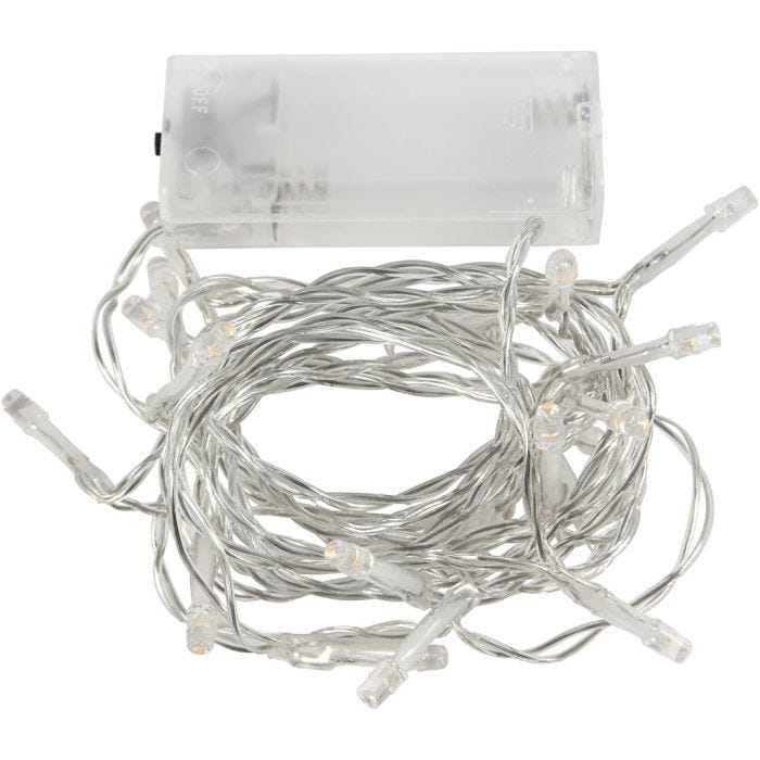 Guirlande LED, L : 3,15 M, transparent, 1 pièce