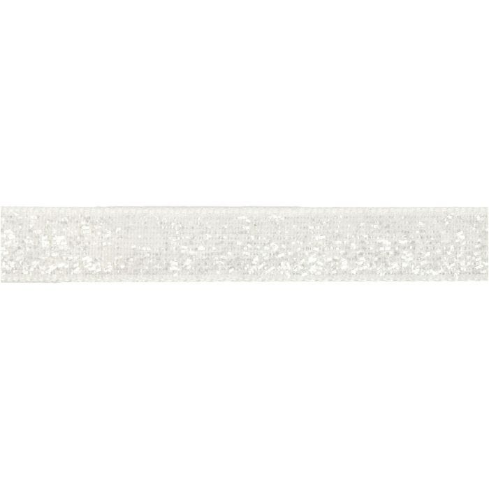 Ruban décoratif, 10 mm, blanc, 5m/ 1 rouleau