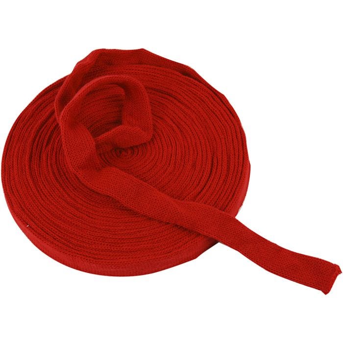 Tricot tubulaire, 22 mm, rouge cerise, 10m/ 1 rouleau