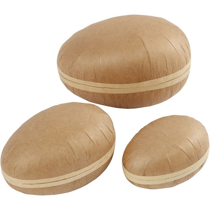 Oeufs en deux parties, 12+15+18 cm, 3pièces/ 1 Pq.