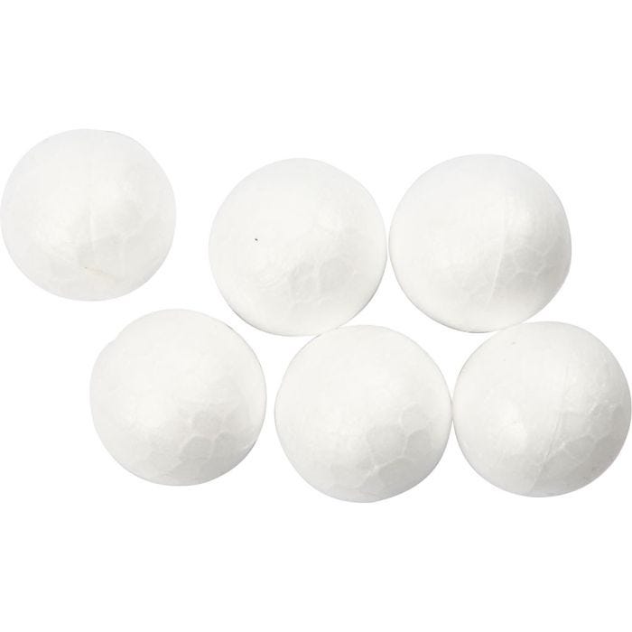 Boules en polystyrène, 1,5 cm, blanc, 200pièces/ 1 Pq.