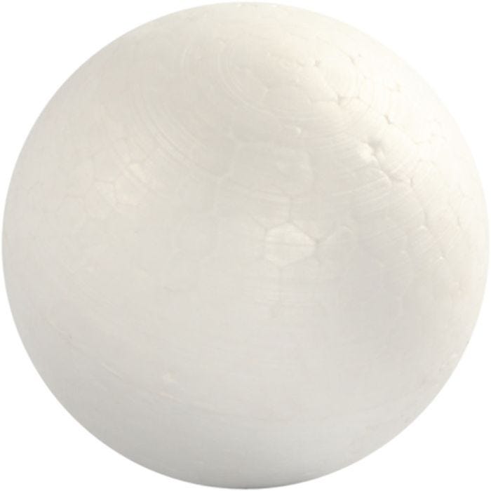 Boules en polystyrène, d 6 cm, blanc, 5pièces/ 1 Pq.