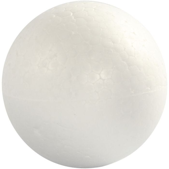Boules en polystyrène, d 8 cm, blanc, 5pièces/ 1 Pq.