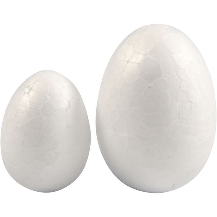 Oeufs en polystyrène, 35+48 mm, 25+35 mm, blanc, 10pièces/ 1 Pq.