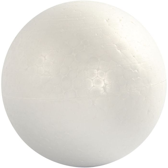 Boules en polystyrène, d 12 cm, blanc, 5pièces/ 1 Pq.