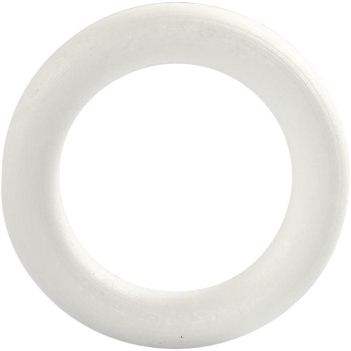 Anneau en polystyrène, 12 cm, 20 mm, blanc, 1 pièce