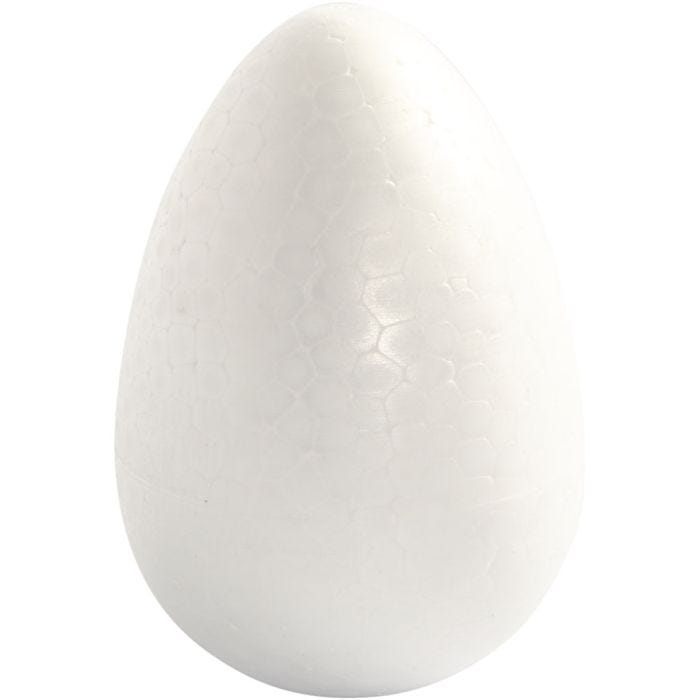 Oeufs en polystyrène, H : 12 cm, blanc, 5pièces/ 1 Pq.