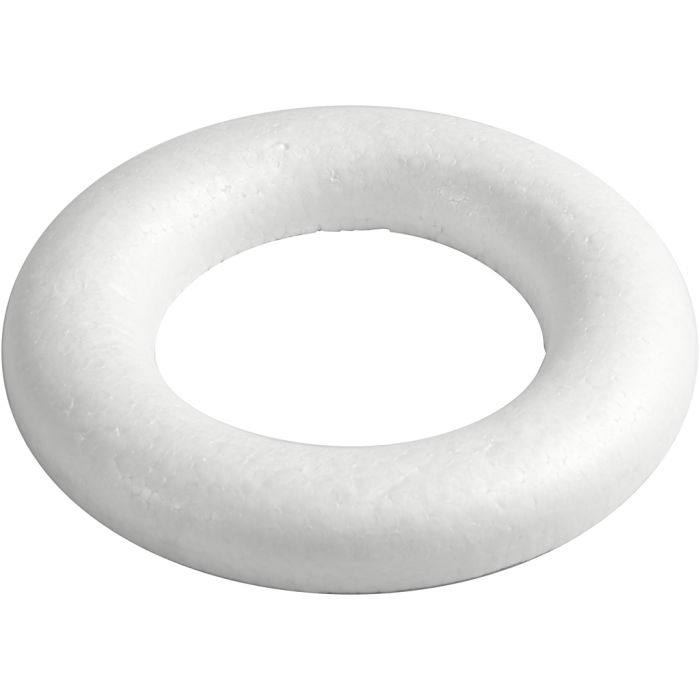 Anneaux avec dos plat, 20 cm, 25 mm, blanc, 1 pièce