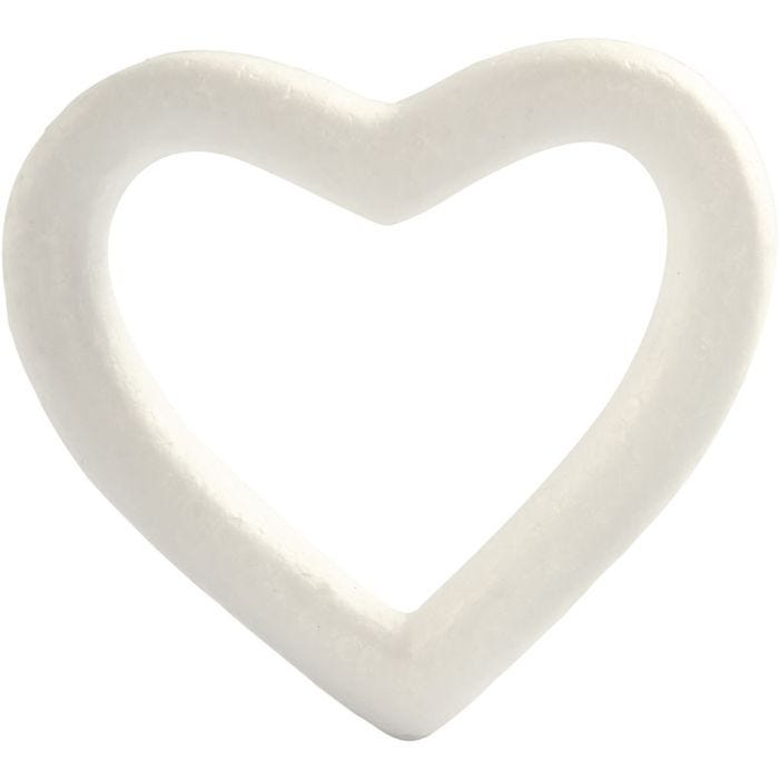 Coeur , 12,5 cm, 2,5 cm, 13,5 cm, blanc, 1 pièce