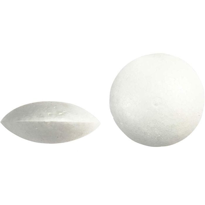 Ovnis en polystyrène, d 7,5 cm, ép. 31 mm, blanc, 100pièces/ 1 Pq.