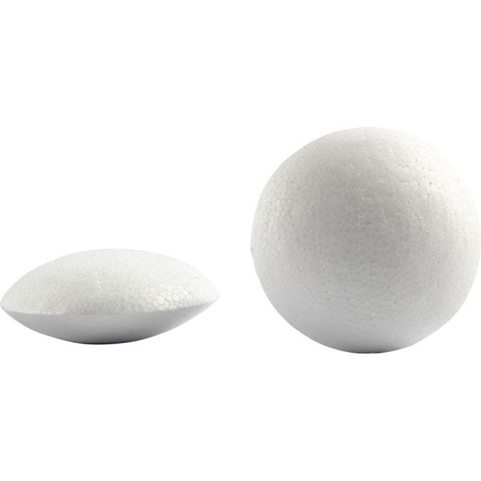 Ovnis en polystyrène, 7,5 cm, 31 mm, blanc, 10pièces/ 1 Pq.