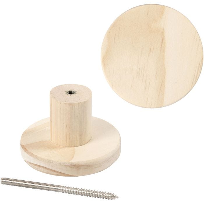 Porte-manteau, rond, 4,5 cm, 7 cm, 1 pièce