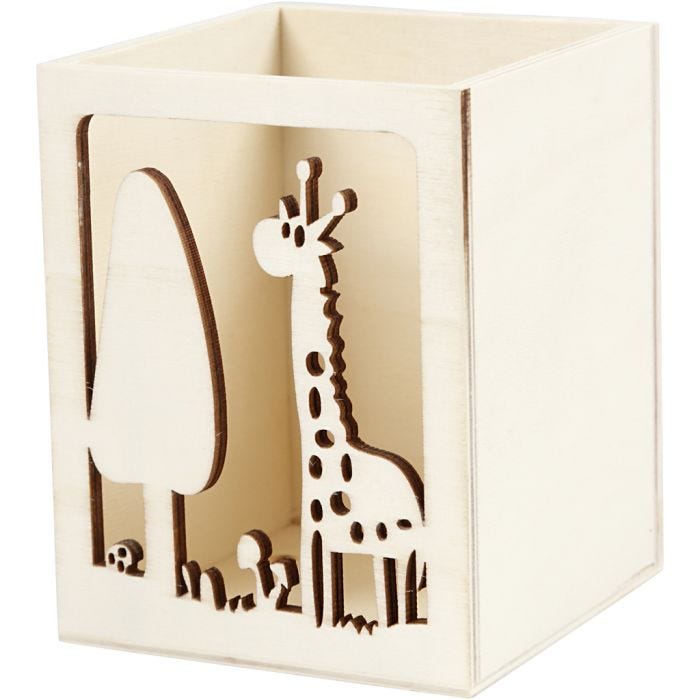 Pot à crayons, girafe, 10 cm, 8 cm, 1 pièce