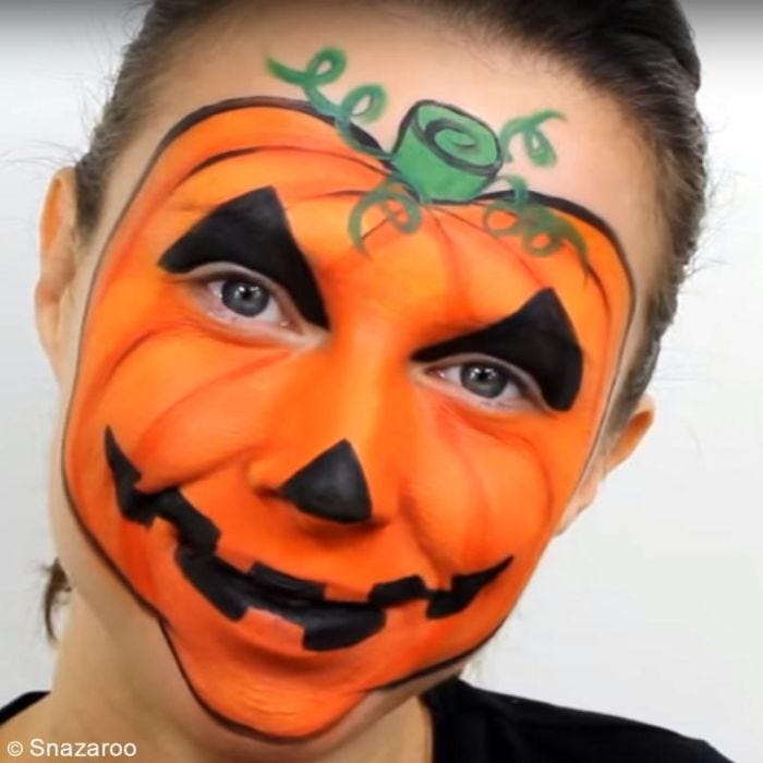 Tutoriel Halloween : Maquillage Citrouille (tuto vidéo) 